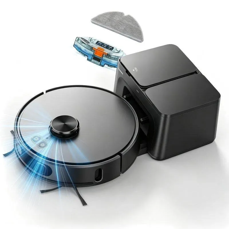 Robot Aspirapolvere e Lavapavimenti Teendow 6000Pa 5100mAh con Autosvuotamento Navigazione LDS Wifi - immagine 1