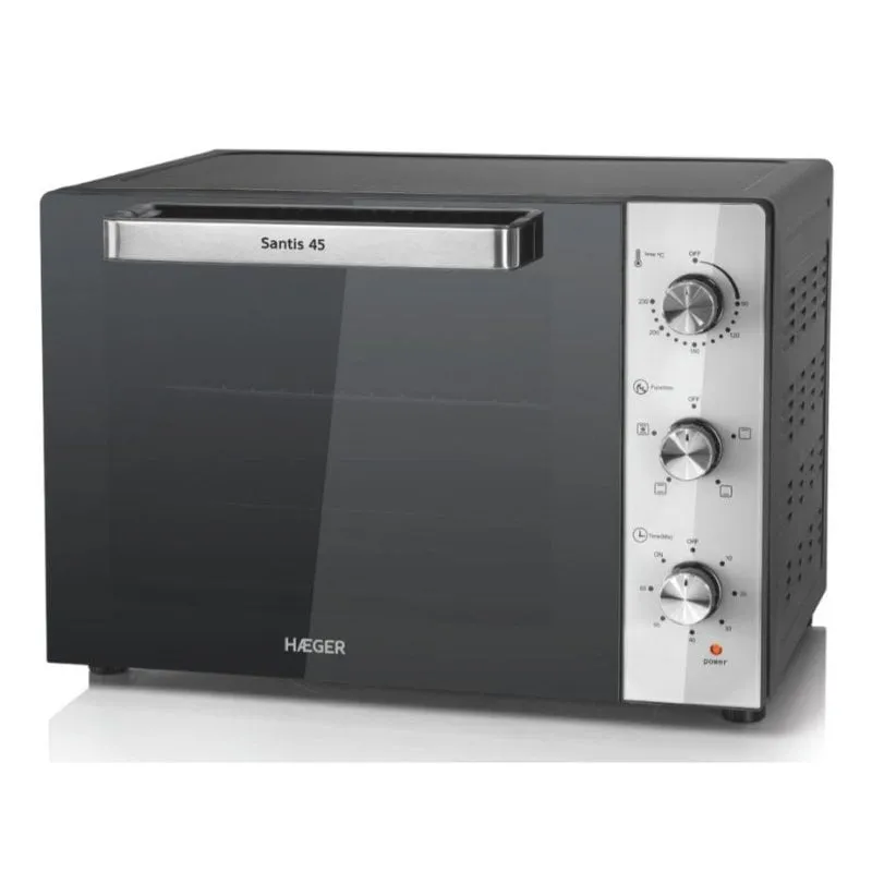 Fornetto Elettrico Haeger Santis 45 45L 58cm Convezione Grill Nero - immagine 1