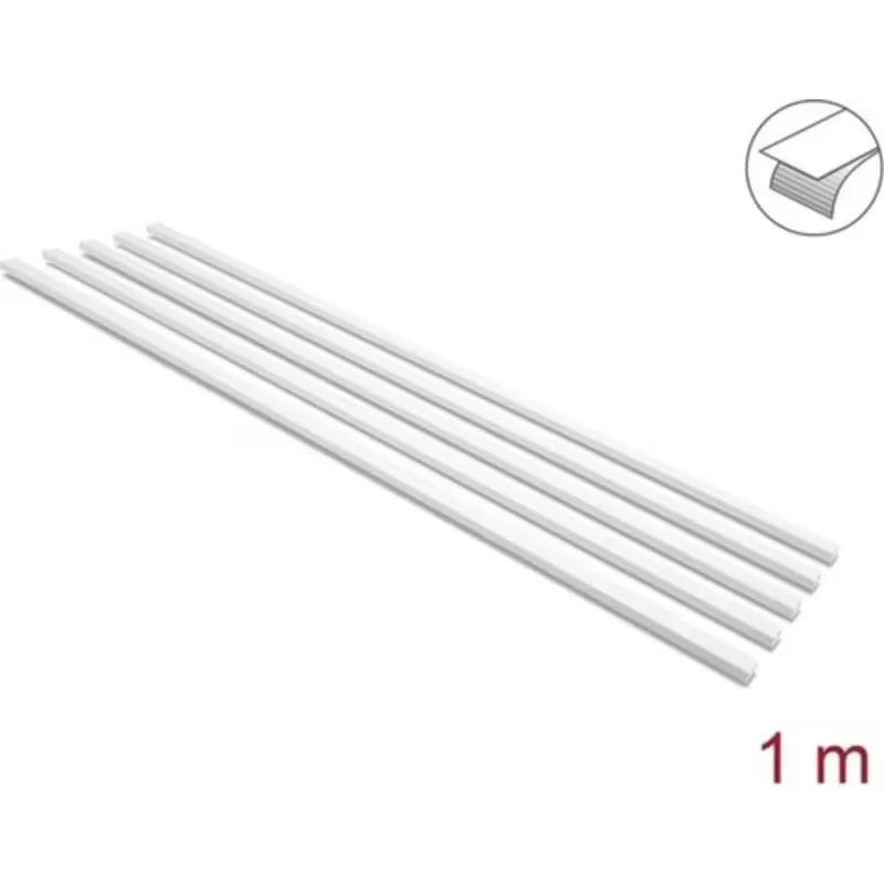 Canale cavo autoadesivo Delock bianco 10 x 20 mm - immagine 1