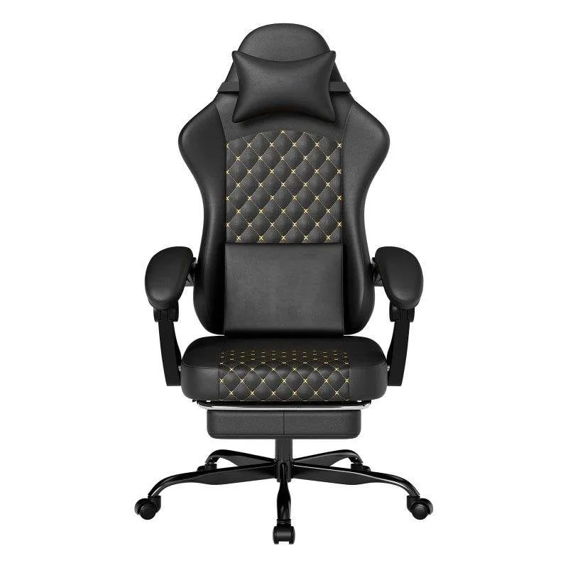 Sedia Gaming Rolipo W3298 Massaggio Poggiapiedi Supporto 150kg Pelle PVC - immagine 1
