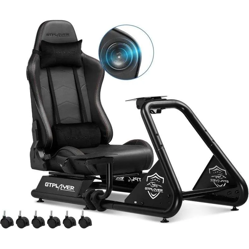 Cockpit GTPLAYER Sim Racing con Altoparlanti e Supporto Volante Pedali - immagine 1
