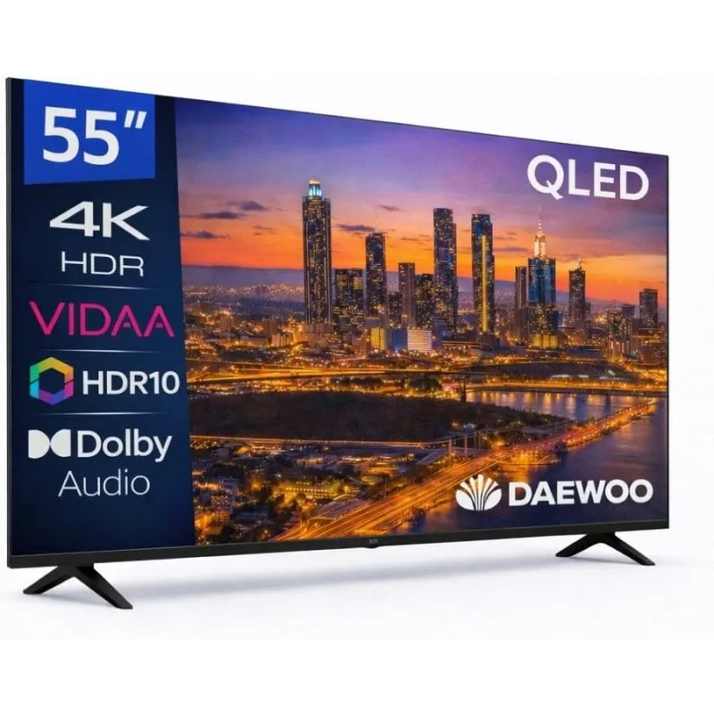TV Daewoo QLED 55VB56QV 55" 4K UltraHD 60Hz Smart TV VIDAA HDR10 Dolby Audio - immagine 1