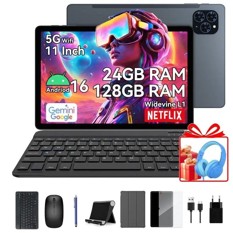 Tablet TABWEE T80 10,1" WiFi 18GB 128GB Grigio Schermo 120Hz - immagine 1
