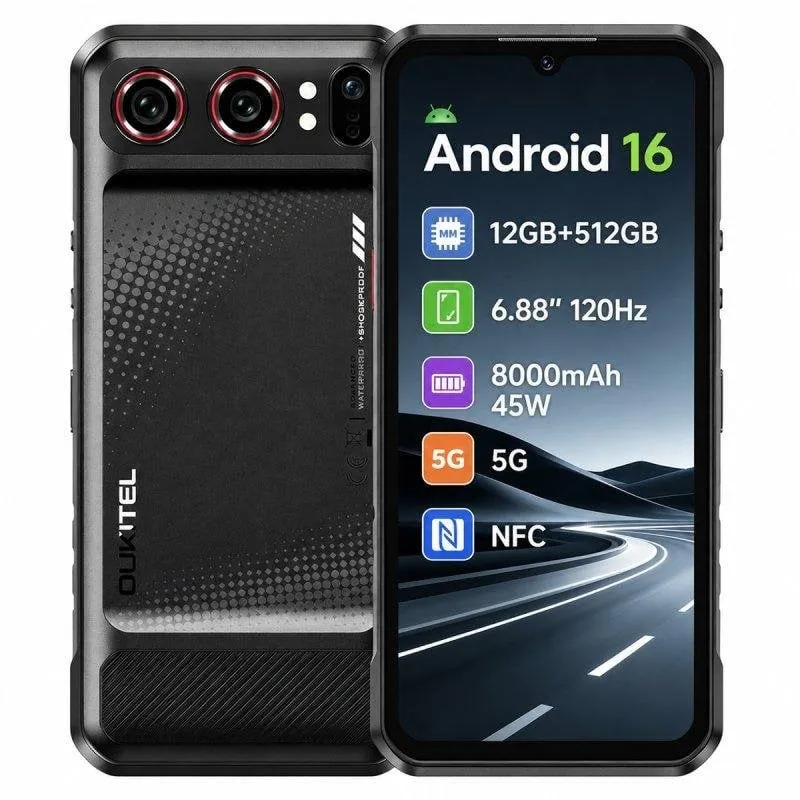 Oukitel WP68 Air 5G 12GB 512GB 6.88" Nero - immagine 1
