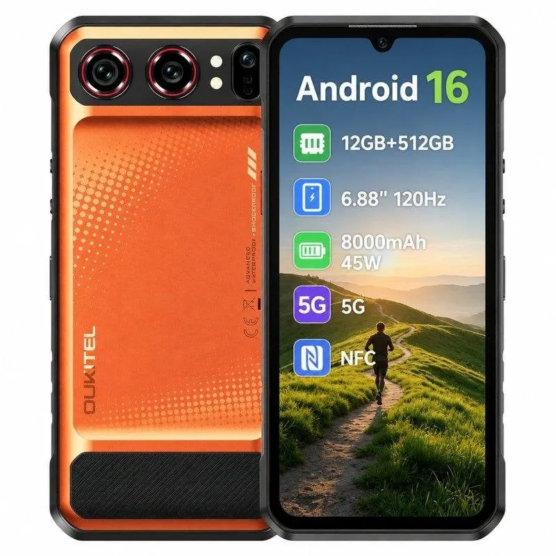 Oukitel WP68 Air 5G 12GB 512GB 6.88" Arancione - immagine 1