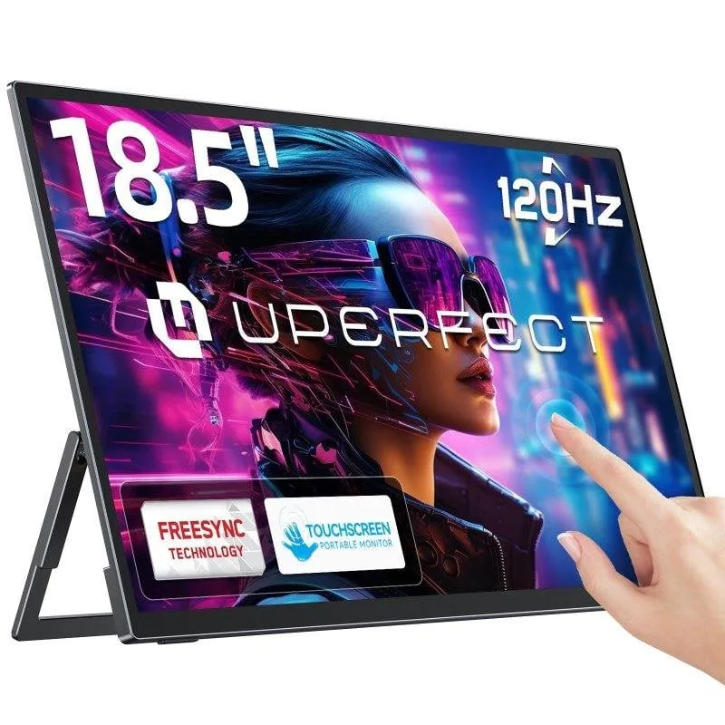 Monitor PC Uperfect 18,5" FullHD 120Hz IPS Touch 10 Punti HDR USB-C Mini HDMI VESA - immagine 1