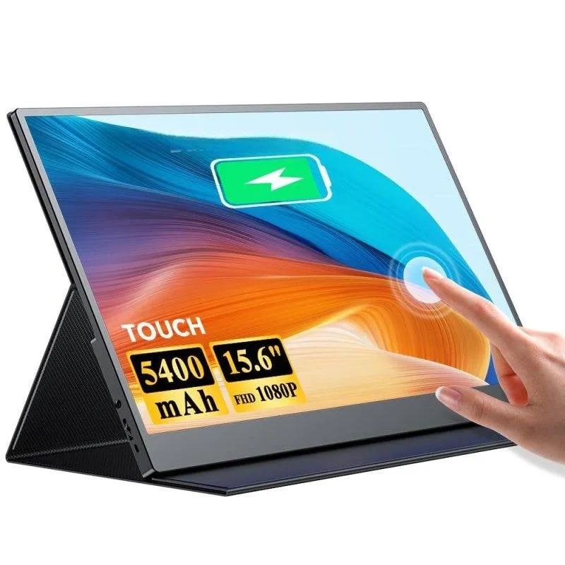 Monitor PC Uperfect 15.6" FullHD IPS Touch 10 Punti USB-C HDMI VESA Batteria - immagine 1