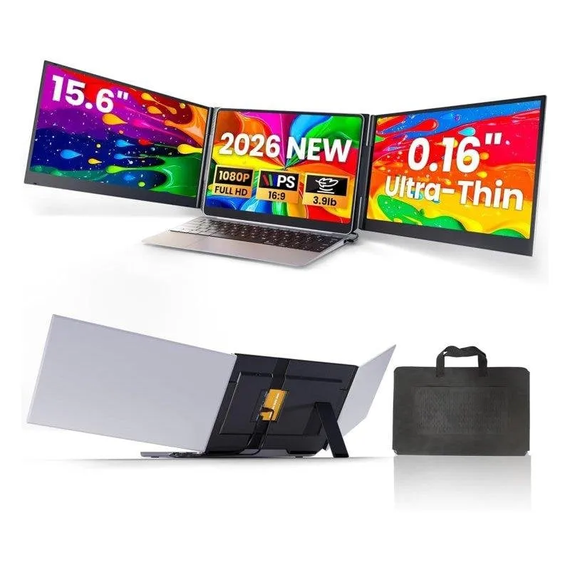 Monitor PC Siaviala P7 15,6" FullHD IPS Triplo Portatile Ultralight - immagine 1