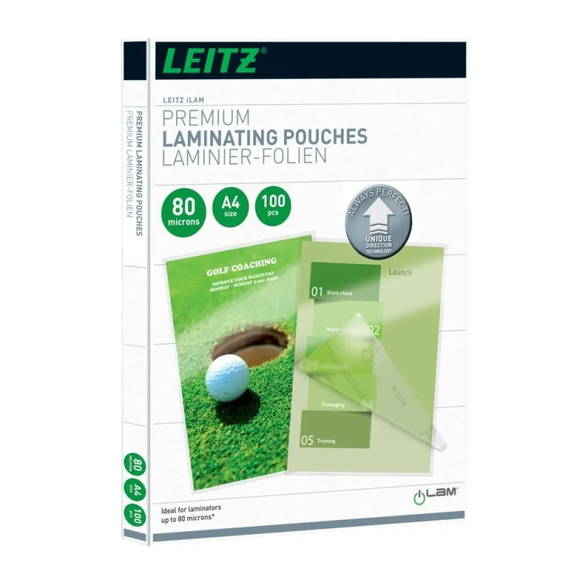 Bustine plastificazione Leitz A4 80 um Scatola 100 - immagine 1