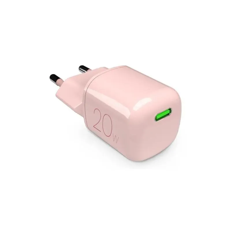 Caricatore PURO USB-C 20W GaN Wireless Rosa Smartphone Tablet - immagine 1