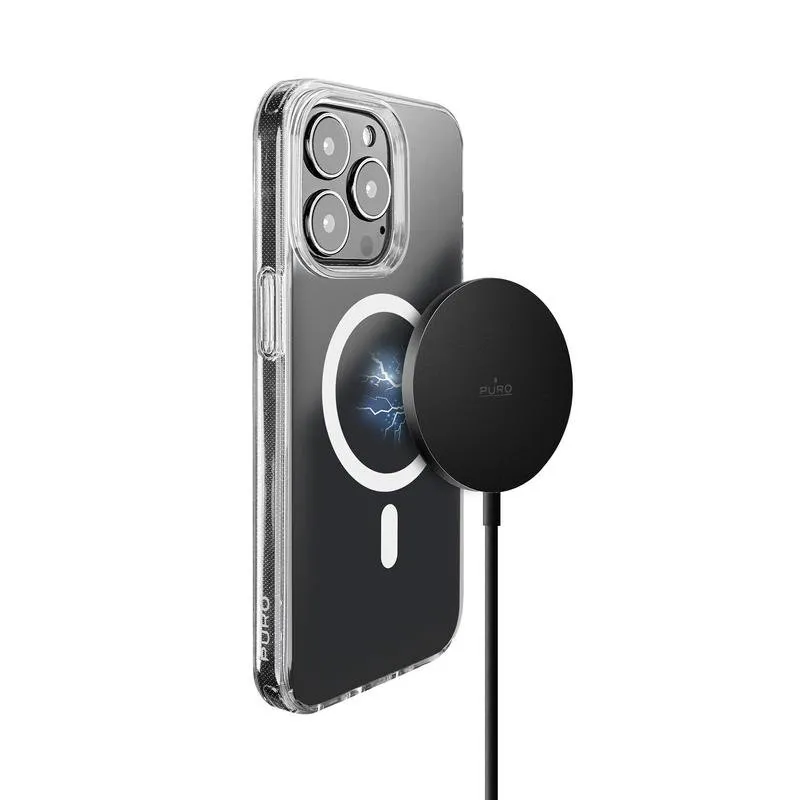 Caricatore wireless PURO CUSBCMAG1BLK 15W 1m Nero - immagine 1