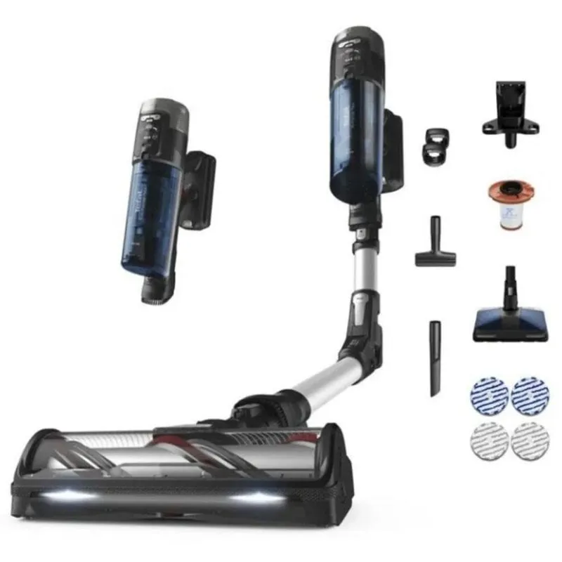 Aspirapolvere senza Fili Tefal TY9AC 1250W 60 minuti Spazzola Rullo Nero Blu - immagine 1