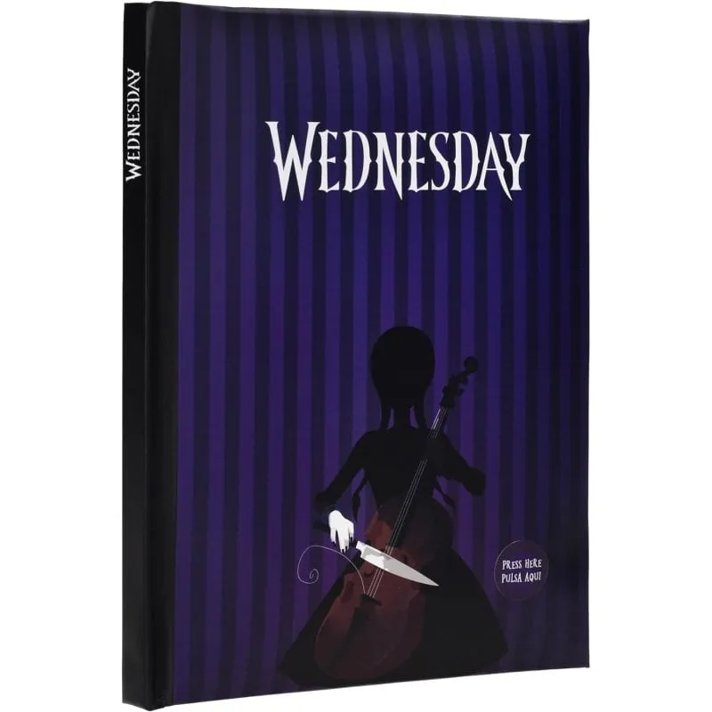 Taccuino SD Toys Wednesday Violoncello Luce Illustrazione Addams - immagine 1