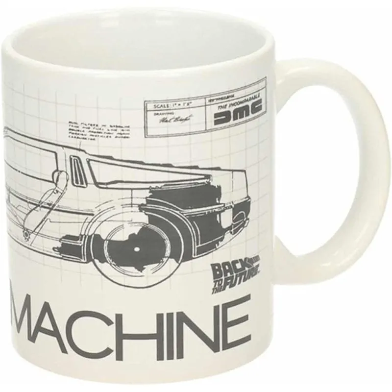 Tazza Planimetrie DeLorean Back To The Future 300 ml Ceramica - immagine 1