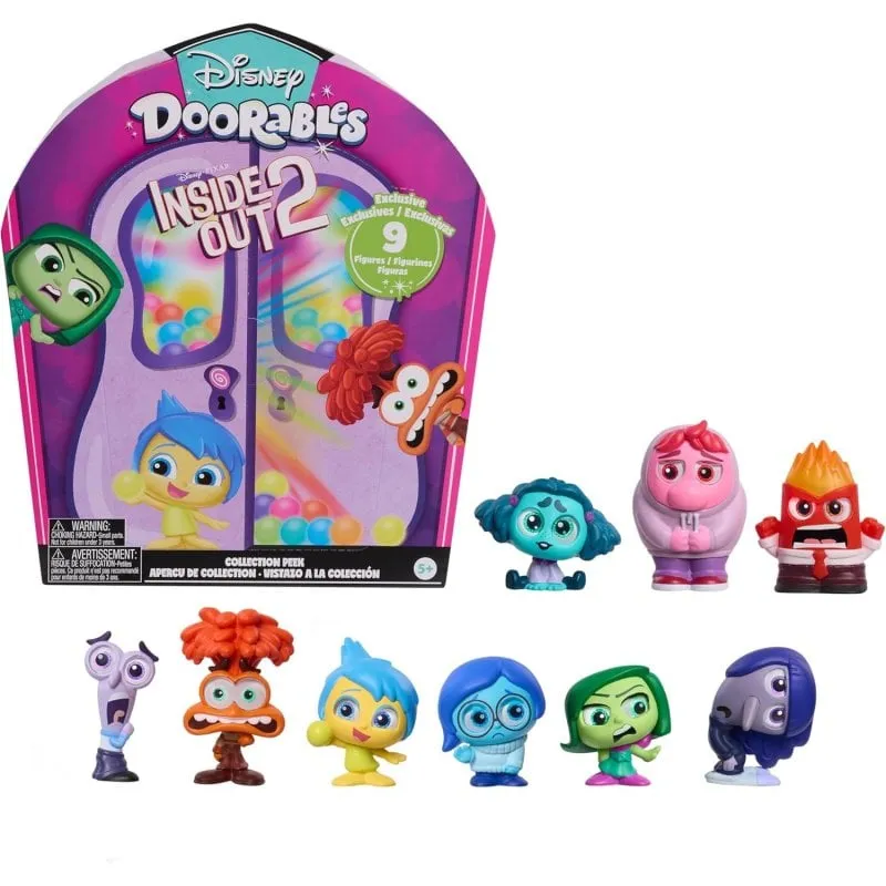 Set Figure Disney Doorables Inside Out 2 9 Pezzi PVC - immagine 1