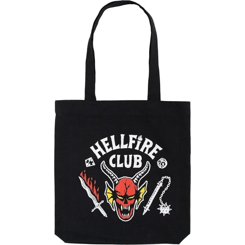 Borsa Tote Stranger Things Hellfire Club Cotone Ufficiale - immagine 1