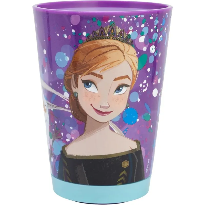 Bicchiere Frozen Disney Viola Antirovesciamento 470 ml Smart Grip - immagine 1