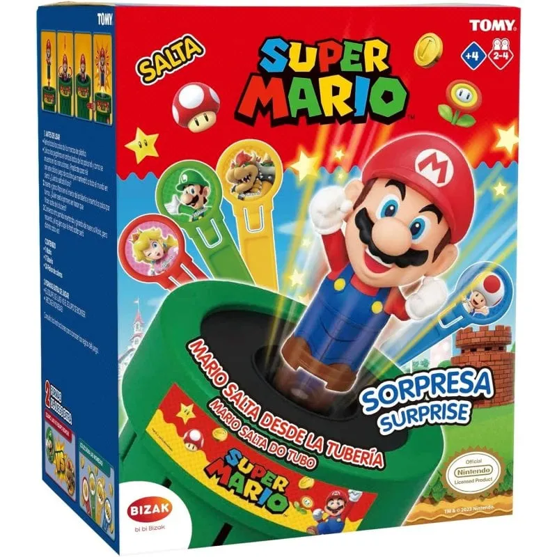 Gioco da tavolo Nintendo Salta Super Mario con tubo e personaggio - immagine 1