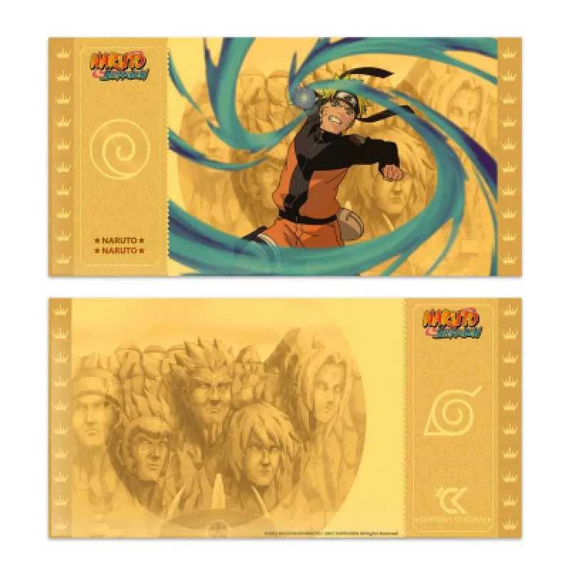 Banconota da collezione Cartoon Kingdom Naruto Shippuden Oro 9 modelli PVC - immagine 1