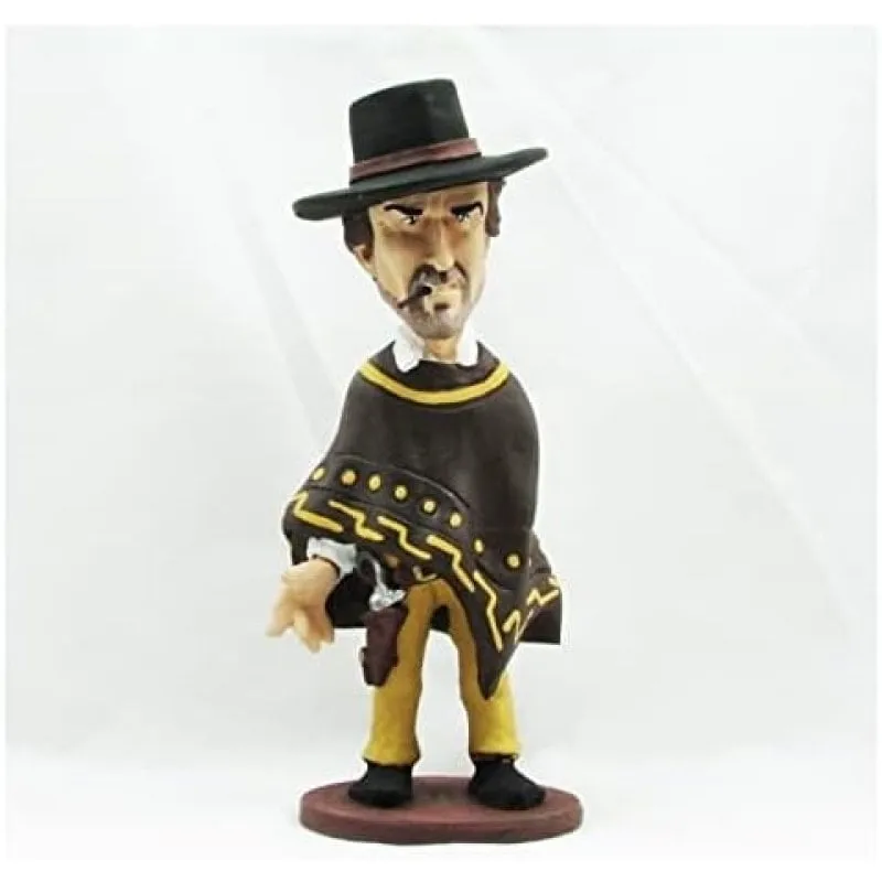 Figura Clint Eastwood Artigianale Resina 23 cm Dipinta a Mano - immagine 1
