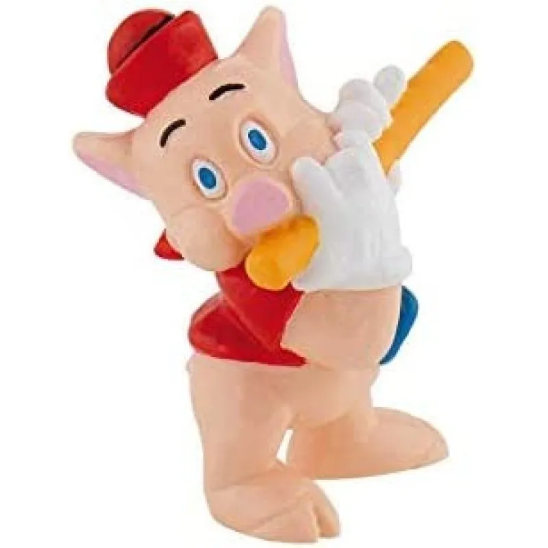 Figura Cerdito Flauta Bullyland PVC 5,5 cm Dipinta a Mano Cinema - immagine 1
