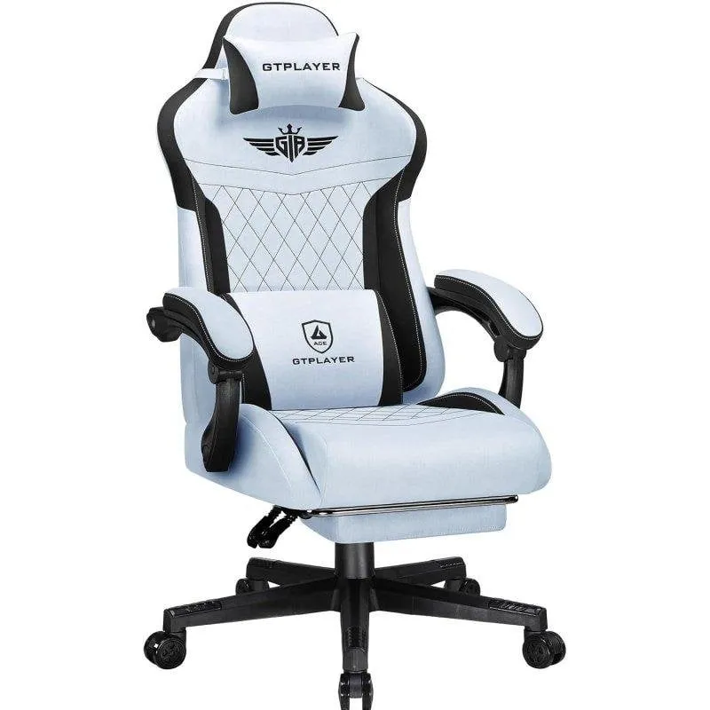Sedia Gaming GTPLAYER Ergonomica Blu Supporto Lombare 159 kg - immagine 1