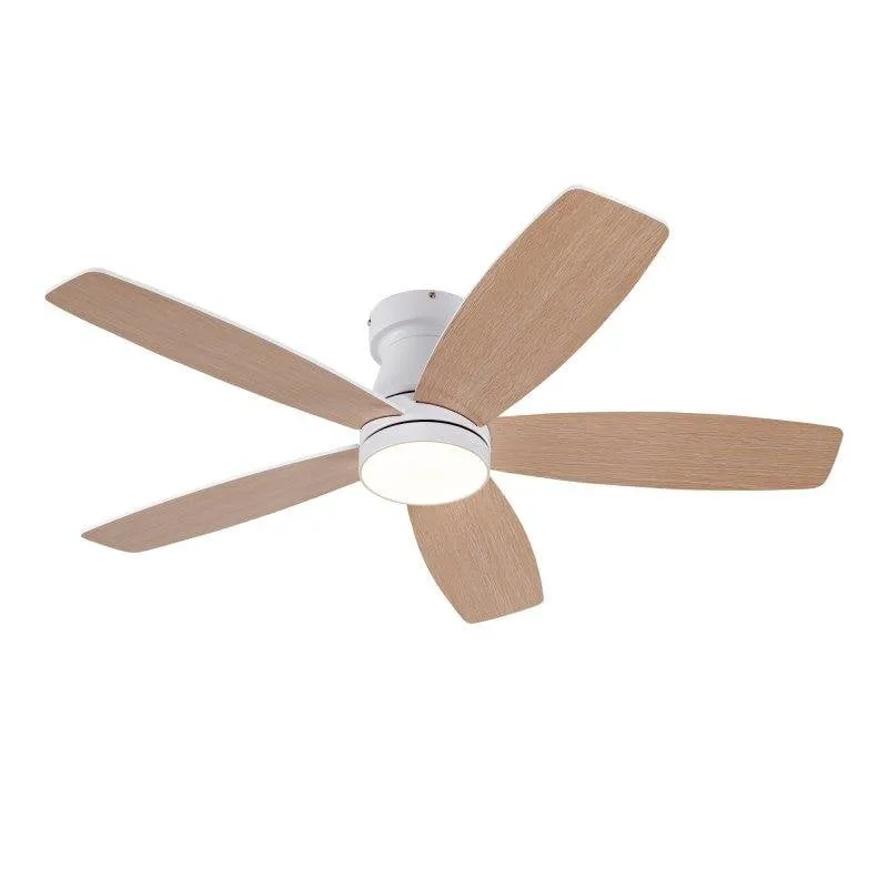 Ventilatore da Soffitto con Luce Welltin EU42WH-5028WH-1L 42" Motore DC Silenzioso 6 Velocità Telecomando - immagine 1