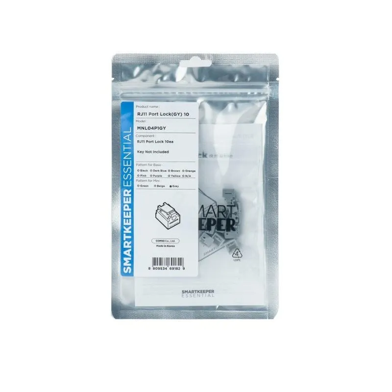 Blocco porta Smartkeeper MNL04P1GY RJ-11 Grigio - immagine 1