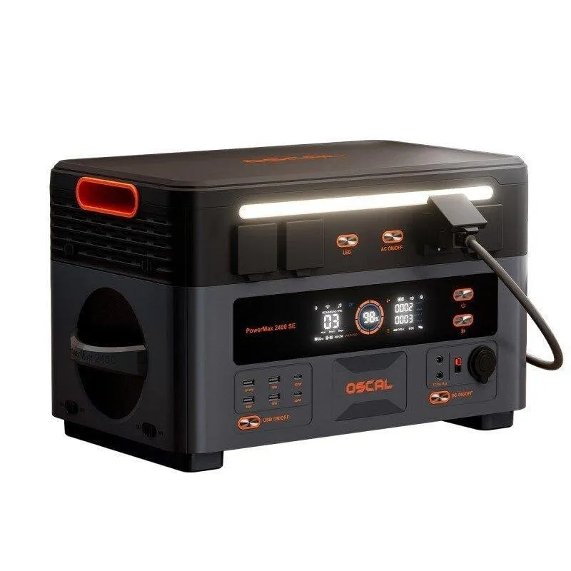 Stazione di energia Oscal Powermax 2400 SE 2016Wh 8 porte AC DC USB Batteria LiFePO4 App - immagine 1