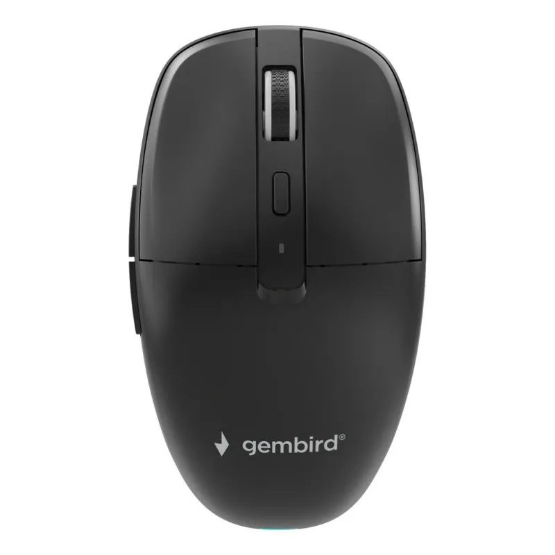 Mouse Gembird MUSW2-6B-01 RF Bluetooth 1600 DPI Nero 6 Pulsanti - immagine 1