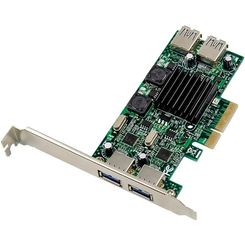 Scheda Interfaccia InLine 76619M PCIe x4 USB 3.2 Gen 1 Low Profile - immagine 1