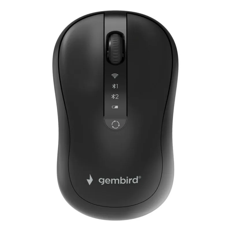 Ratón Gembird MUSW2-4B-01 RF Wireless Bluetooth 1600 DPI Nero Ricaricabile - immagine 1