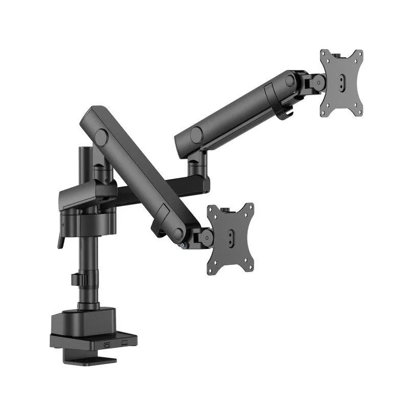 Kimex 015-2812 Supporto Monitor Doppio Scrivania 17 a 35" VESA 75x75 a 100x100 Max 12Kg - immagine 1