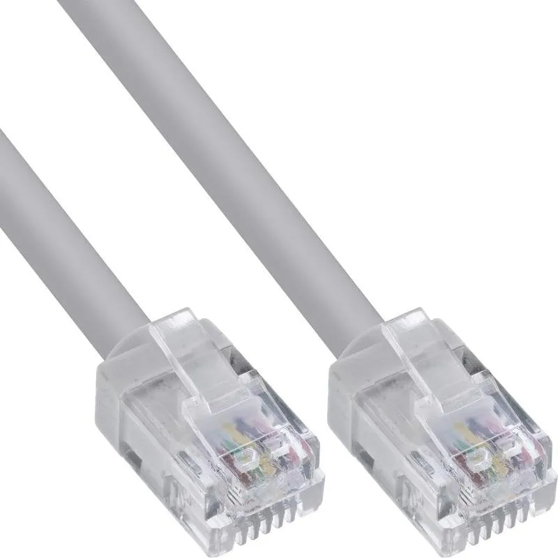 Cavo telefonico InLine 18748 RJ-12 15 m grigio - immagine 1