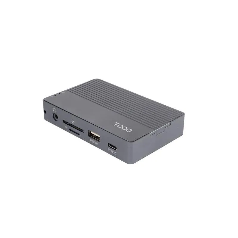 Caja PC TooQ TQE-2242G M.2 Alluminio Grigio con HUB USB-C 10 in 1 - immagine 1