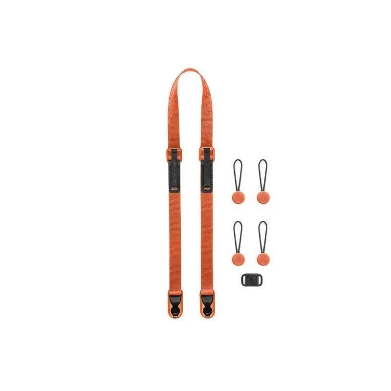 Tracolla Peak Design Leash per fotocamera digitale in pelle arancione - immagine 1