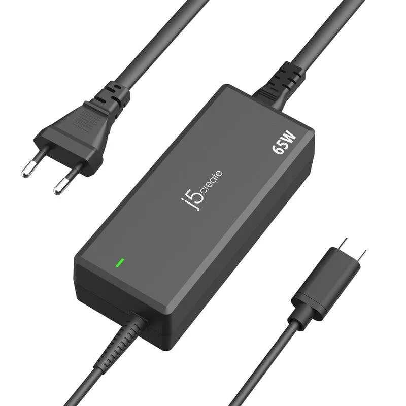 Alimentatore j5create JUP1265-EN 65W USB-C PD con protezione avanzata - immagine 1