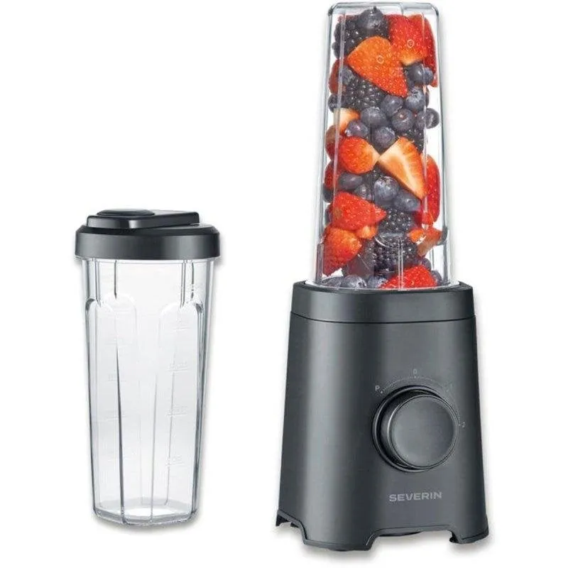 Frullatore Severin SM 3743 Portatile 320 W Nero 2 Velocità Pulse 2 Bottiglie 600 ml - immagine 1
