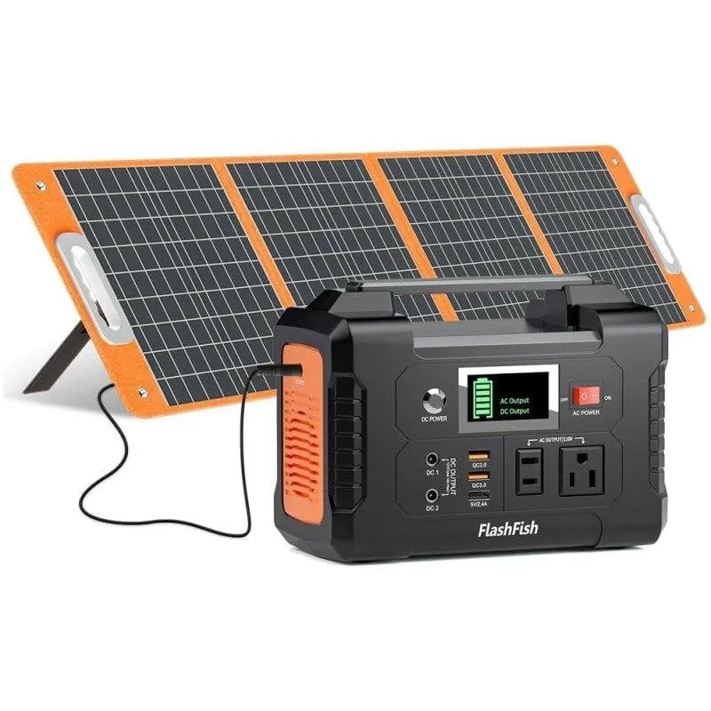 Stazione di energia Flashfish E200 151Wh 7 porte AC, DC, USB Pannello solare - immagine 1