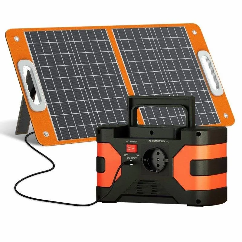 Stazione di energia Flashfish Ea200 166Wh 1 AC 3 USB 2 DC Batteria Li-ion Caricatore solare - immagine 1