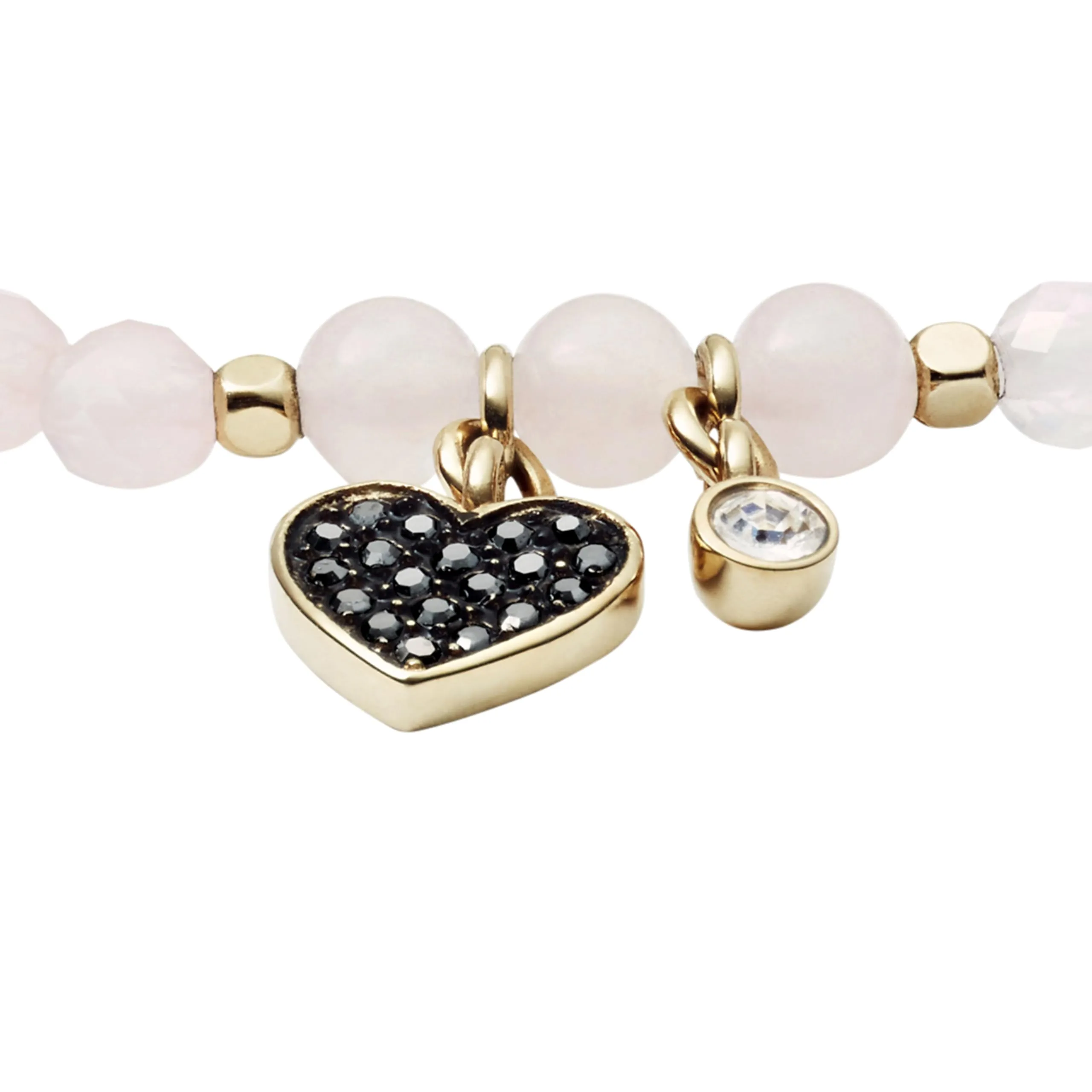 Fossil Bracciale Donna Benessere, Lunghezza Interna: 165 mm Bracciale Rosa Semi-Prezioso, JA6922710 - immagine 3