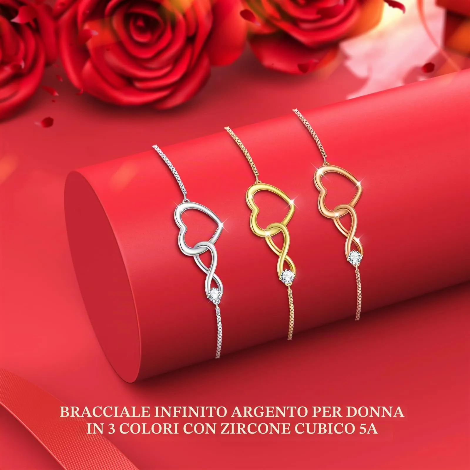 J.Fée Bracciale Donna Argento 925, Bracciale Argento 925 Bracciali Infinito Cuore Bracciali Donna Regalo Regalo per Lei Regali Mamma Amica,83 - immagine 5
