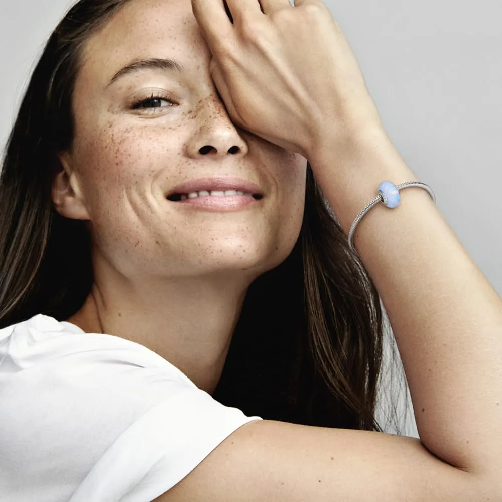 PANDORA Ciondolo Moments in argento Sterling con opale creato in laboratorio - immagine 8