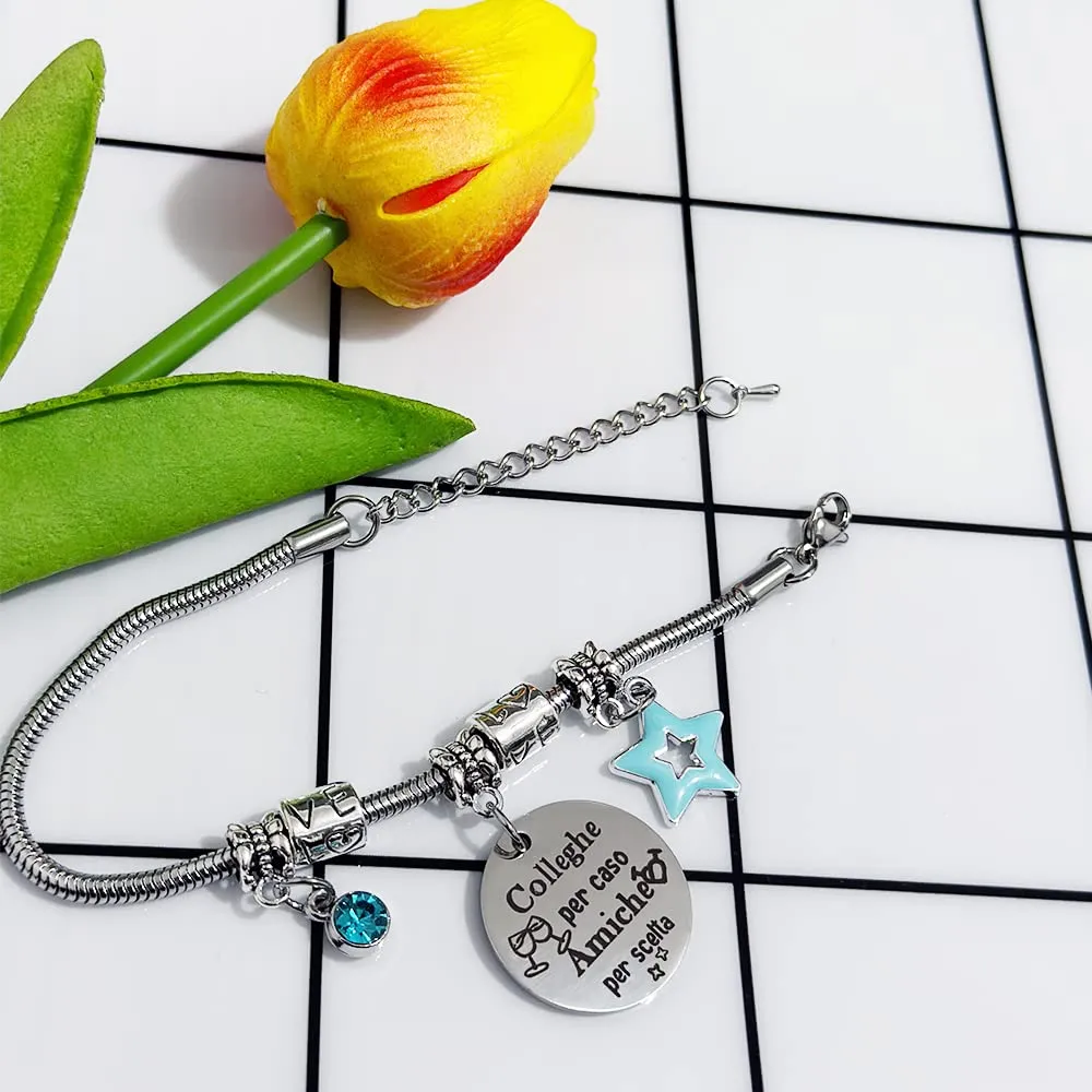 Collega Amica Bracciali Donne Amicizia Apprezzare Divertente Compleanno Regalo Charme Cuore Gioielli Colleghe Per Caso Amiche Per Scelta Accompagnare Promemoria Regali Di Natale Addio Ricordo Speciale - immagine 4