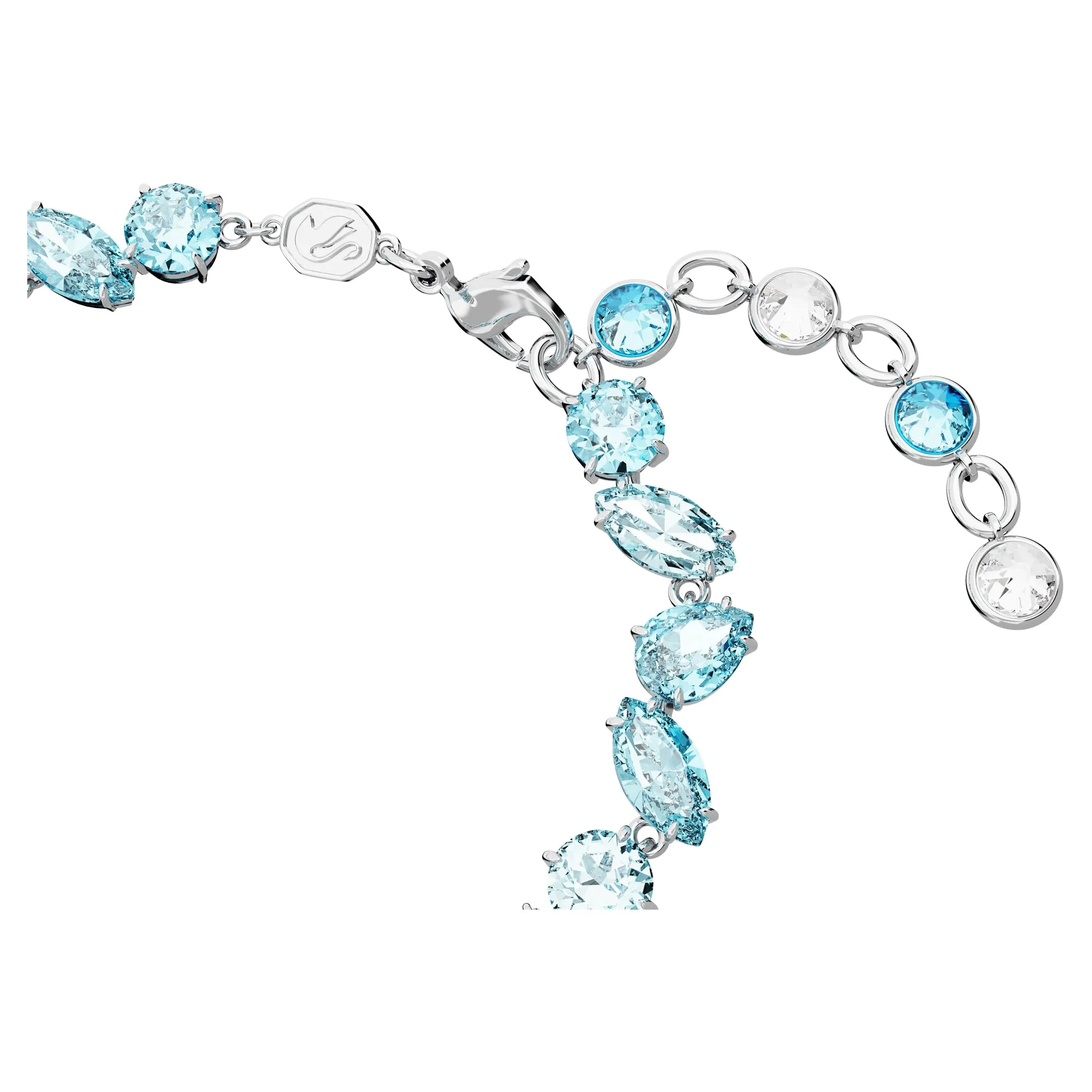 Swarovski Gema Bracelet, Blue And White Mixed-Cut Crystals In A Rhodium Plated Setting, From The Gema Collection - immagine 3
