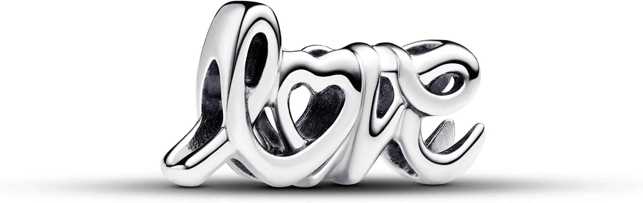 PANDORA Ciondolo Moments con scritta Love in argento Sterling - immagine 1
