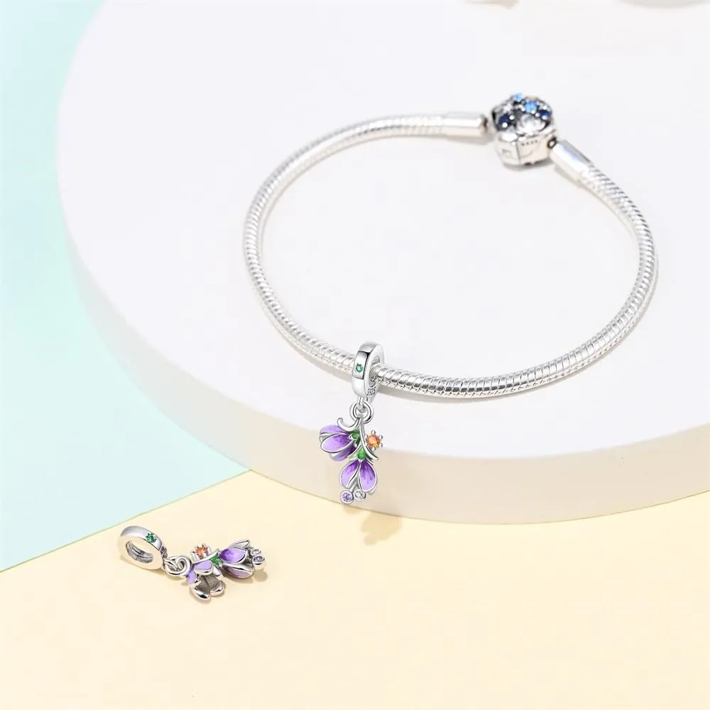 LNQOBU Ciondolo con Charm Argento Sterling 925 Fatima's Hand Dangle Charm Compatibile con Pandora e Europei Bracciale Collane da Donna(Fornito con una Perlina) - immagine 3