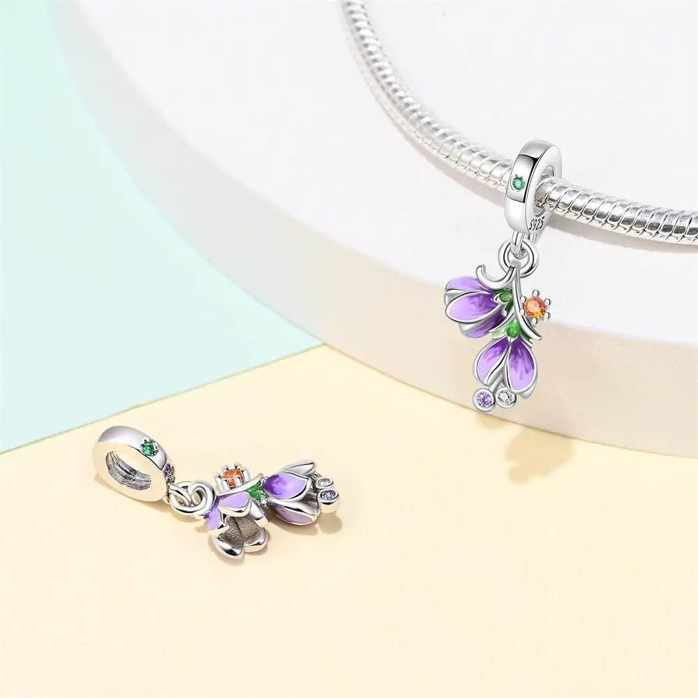 LNQOBU Ciondolo con Charm Argento Sterling 925 Fatima's Hand Dangle Charm Compatibile con Pandora e Europei Bracciale Collane da Donna(Fornito con una Perlina) - immagine 4