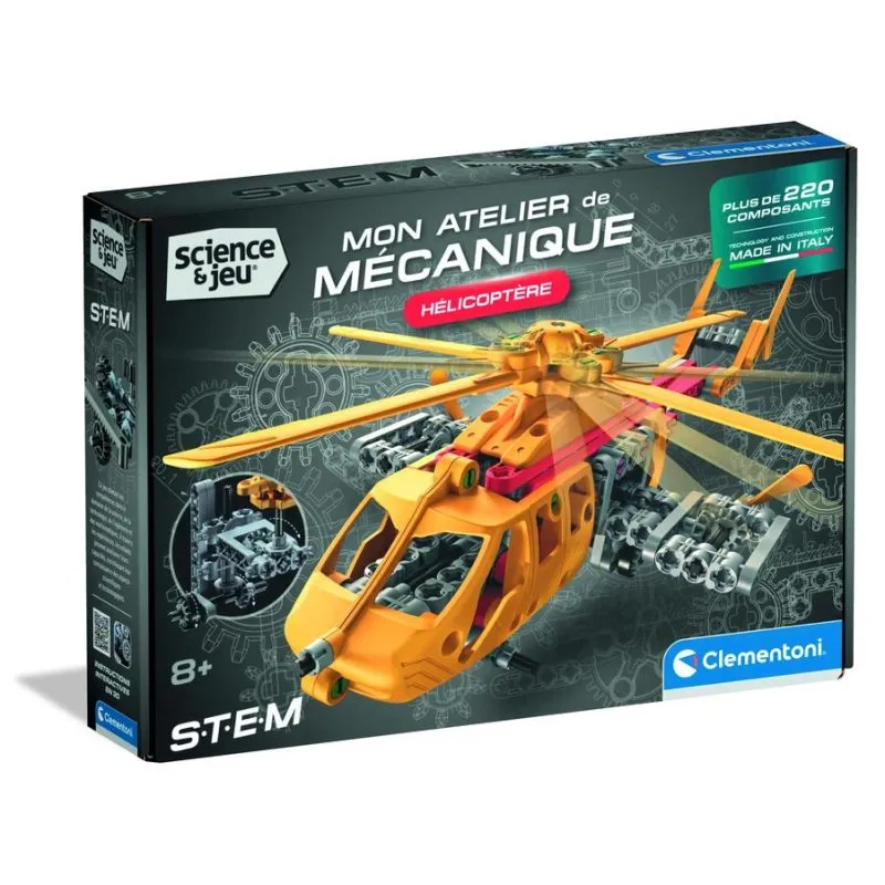 Clementoni Stem Elicottero Da Costruzione 52989 220+ pezzi - immagine 1