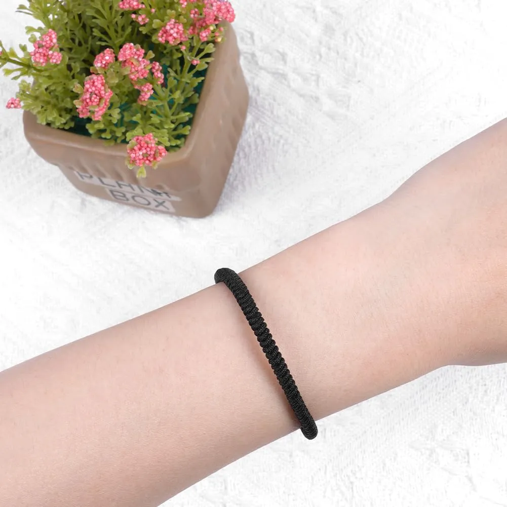 Aucuu Portafortuna Braccialetto, Braccialetti Intrecciati, Braccialetti Amicizia Intrecciati, Tibetano Amicizia Corda Bracciale, Bracciali Fatto a Mano, Bracciale Regolabile per Donne Uomo Bambini - immagine 7